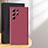 Custodia Silicone Ultra Sottile Morbida 360 Gradi Cover D01 per Samsung Galaxy S24 Ultra 5G Rosso Rosa