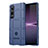 Custodia Silicone Ultra Sottile Morbida 360 Gradi Cover J01S per Sony Xperia 1 V Blu