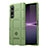 Custodia Silicone Ultra Sottile Morbida 360 Gradi Cover J01S per Sony Xperia 1 V Verde