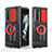 Custodia Silicone Ultra Sottile Morbida 360 Gradi Cover MJ1 per Samsung Galaxy Z Fold4 5G Rosso