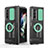 Custodia Silicone Ultra Sottile Morbida 360 Gradi Cover MJ1 per Samsung Galaxy Z Fold4 5G Verde Pastello