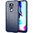Custodia Silicone Ultra Sottile Morbida 360 Gradi Cover per Motorola Moto E7 Plus Blu
