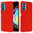 Custodia Silicone Ultra Sottile Morbida 360 Gradi Cover per Motorola Moto Edge 20 5G Rosso