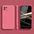 Custodia Silicone Ultra Sottile Morbida 360 Gradi Cover per Samsung Galaxy A22 5G Rosa Caldo