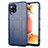 Custodia Silicone Ultra Sottile Morbida 360 Gradi Cover per Samsung Galaxy A42 5G Blu