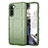 Custodia Silicone Ultra Sottile Morbida 360 Gradi Cover S01 per OnePlus Nord Verde Militare
