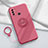 Custodia Silicone Ultra Sottile Morbida 360 Gradi Cover S01 per Oppo A32 Rosso Rosa