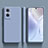 Custodia Silicone Ultra Sottile Morbida 360 Gradi Cover S01 per Oppo Reno7 Z 5G Grigio Lavanda