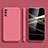 Custodia Silicone Ultra Sottile Morbida 360 Gradi Cover S01 per Samsung Galaxy A41 Rosa Caldo