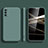 Custodia Silicone Ultra Sottile Morbida 360 Gradi Cover S01 per Samsung Galaxy A41 Verde Notte