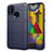 Custodia Silicone Ultra Sottile Morbida 360 Gradi Cover S01 per Samsung Galaxy M31 Prime Edition Blu