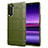 Custodia Silicone Ultra Sottile Morbida 360 Gradi Cover S01 per Sony Xperia 5 Verde