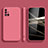 Custodia Silicone Ultra Sottile Morbida 360 Gradi Cover S02 per Samsung Galaxy A51 5G Rosa Caldo