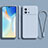 Custodia Silicone Ultra Sottile Morbida 360 Gradi Cover S04 per Vivo iQOO 9 Pro 5G Azzurro