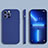 Custodia Silicone Ultra Sottile Morbida 360 Gradi Cover S05 per Apple iPhone 13 Pro Blu