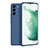 Custodia Silicone Ultra Sottile Morbida 360 Gradi Cover S08 per Samsung Galaxy S21 5G Blu