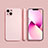 Custodia Silicone Ultra Sottile Morbida 360 Gradi Cover S09 per Apple iPhone 13 Mini Rosa