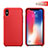 Custodia Silicone Ultra Sottile Morbida 360 Gradi M02 per Apple iPhone X Rosso