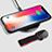 Custodia Silicone Ultra Sottile Morbida con Anello Supporto T01 per Apple iPhone X Nero