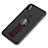 Custodia Silicone Ultra Sottile Morbida con Anello Supporto T01 per Apple iPhone Xs Nero