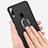 Custodia Silicone Ultra Sottile Morbida con Magnetico Anello Supporto A02 per Xiaomi Redmi Note 7 Nero