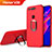 Custodia Silicone Ultra Sottile Morbida con Magnetico Anello Supporto per Huawei Honor V20 Rosso