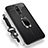 Custodia Silicone Ultra Sottile Morbida con Magnetico Anello Supporto Q02 per Samsung Galaxy A6 Plus Nero