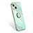 Custodia Silicone Ultra Sottile Morbida Cover con Anello Supporto per Apple iPhone 14 Plus Verde