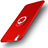 Custodia Silicone Ultra Sottile Morbida Cover con Anello Supporto per Huawei Honor 7i shot X Rosso