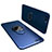 Custodia Silicone Ultra Sottile Morbida Cover con Anello Supporto per Huawei Honor View 10 Blu
