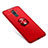 Custodia Silicone Ultra Sottile Morbida Cover con Anello Supporto per Samsung Galaxy A9 Star Lite Rosso