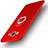 Custodia Silicone Ultra Sottile Morbida Cover con Anello Supporto per Samsung Galaxy DS A300G A300H A300M Rosso