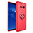 Custodia Silicone Ultra Sottile Morbida Cover con Anello Supporto per Samsung Galaxy Note 8 Rosso
