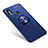 Custodia Silicone Ultra Sottile Morbida Cover con Anello Supporto per Xiaomi Mi 6X Blu