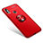 Custodia Silicone Ultra Sottile Morbida Cover con Anello Supporto per Xiaomi Mi A2 Rosso