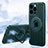 Custodia Silicone Ultra Sottile Morbida Cover con Mag-Safe Magnetic AC1 per Apple iPhone 13 Pro Max Verde