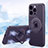 Custodia Silicone Ultra Sottile Morbida Cover con Mag-Safe Magnetic AC1 per Apple iPhone 13 Pro Max Viola
