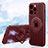 Custodia Silicone Ultra Sottile Morbida Cover con Mag-Safe Magnetic AC1 per Apple iPhone 13 Pro Rosso