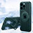 Custodia Silicone Ultra Sottile Morbida Cover con Mag-Safe Magnetic AC1 per Apple iPhone 13 Pro Verde