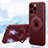 Custodia Silicone Ultra Sottile Morbida Cover con Mag-Safe Magnetic AC1 per Apple iPhone 14 Pro Max Rosso