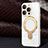 Custodia Silicone Ultra Sottile Morbida Cover con Mag-Safe Magnetic C01 per Apple iPhone 12 Pro Bianco