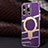 Custodia Silicone Ultra Sottile Morbida Cover con Mag-Safe Magnetic C01 per Apple iPhone 12 Pro Max Viola