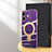 Custodia Silicone Ultra Sottile Morbida Cover con Mag-Safe Magnetic C01 per Apple iPhone 12 Viola