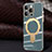 Custodia Silicone Ultra Sottile Morbida Cover con Mag-Safe Magnetic C01 per Apple iPhone 14 Pro Grigio Lavanda