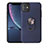 Custodia Silicone Ultra Sottile Morbida Cover con Magnetico Anello Supporto A01 per Apple iPhone 11 Blu
