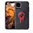Custodia Silicone Ultra Sottile Morbida Cover con Magnetico Anello Supporto A01 per Apple iPhone 11 Pro Max Rosso