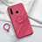 Custodia Silicone Ultra Sottile Morbida Cover con Magnetico Anello Supporto A01 per Huawei Enjoy 10 Plus Rosso