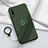 Custodia Silicone Ultra Sottile Morbida Cover con Magnetico Anello Supporto A01 per Huawei Enjoy 10 Verde