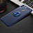 Custodia Silicone Ultra Sottile Morbida Cover con Magnetico Anello Supporto A01 per Huawei Honor 8X Blu