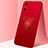 Custodia Silicone Ultra Sottile Morbida Cover con Magnetico Anello Supporto A01 per Huawei Honor X10 Max 5G Rosso